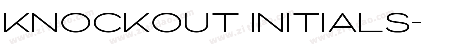 Knockout Initials字体转换
